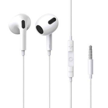 Навушники Baseus Encok 3.5mm lateral in-ear Wired Earphone H17 White 656-03918 фото