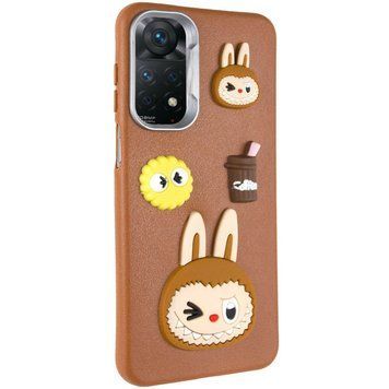 Чохол TPU Leather Toys для Xiaomi Redmi Note 11 Pro 4G/5G / 12 Pro 4G Labubu / Brown 555-00877 фото
