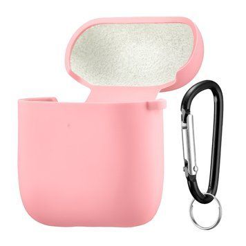 Силиконовый чехол 2,5mm с микрофиброй для AirPods 1/2 Pink 203-00156 фото