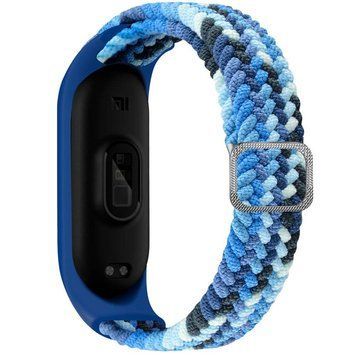 Ремінець для Xiaomi Mi Band 3/4/5/6/7 Elastic Adjustment Colorful Blue 212-02465 фото