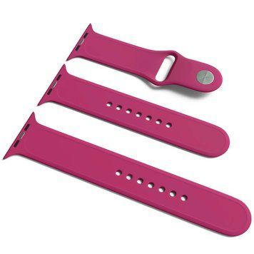 Силіконовий ремінець для Apple Watch Sport Band 42(ser.1-3)/44/45/46/49mm (S/M & M/L) 3pcs Maroon 212-01227 фото