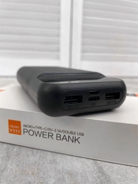 Повербанк WUW Y111 20000mAh Micro-USB/Type-C/2 USB Чорний 216-00055 фото