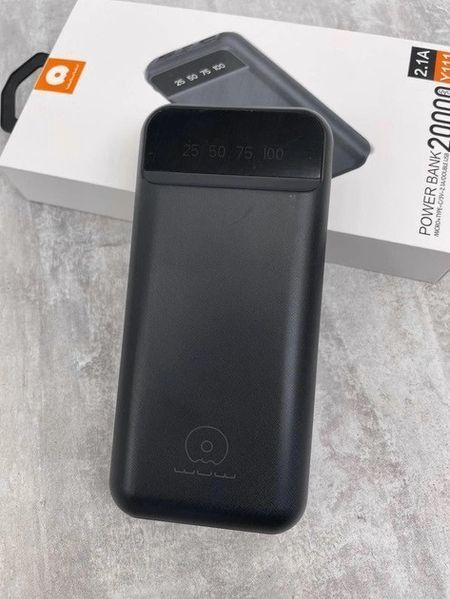 Повербанк WUW Y111 20000mAh Micro-USB/Type-C/2 USB Чорний 216-00055 фото