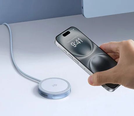 Бездротовий зарядний пристрій UGREEN W753 25W Magnetic Wireless Charger Starlight Blue UGR-55959 фото