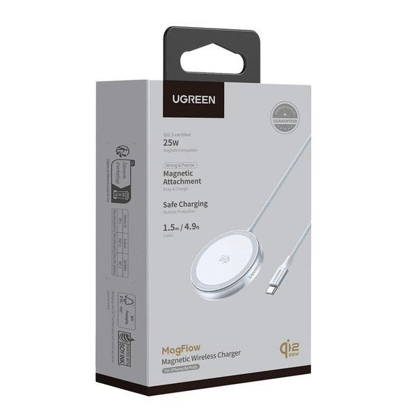 Бездротовий зарядний пристрій UGREEN W753 25W Magnetic Wireless Charger Starlight Blue UGR-55959 фото