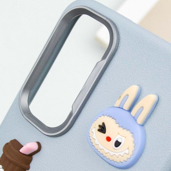 Чохол TPU Leather Toys для Samsung Galaxy A25 5G Labubu / Blue 555-00927 фото