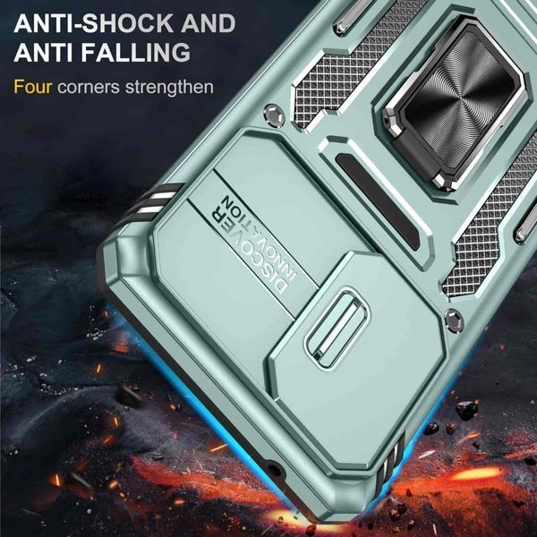 Ударостійкий чохол Camshield Army Ring для Samsung Galaxy A33 5G Light Green 777-05135 фото