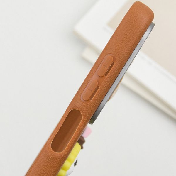 Чехол TPU Leather Toys для Xiaomi Redmi Note 11 Pro 4G/5G / 12 Pro 4G Labubu / Brown 555-00877 фото