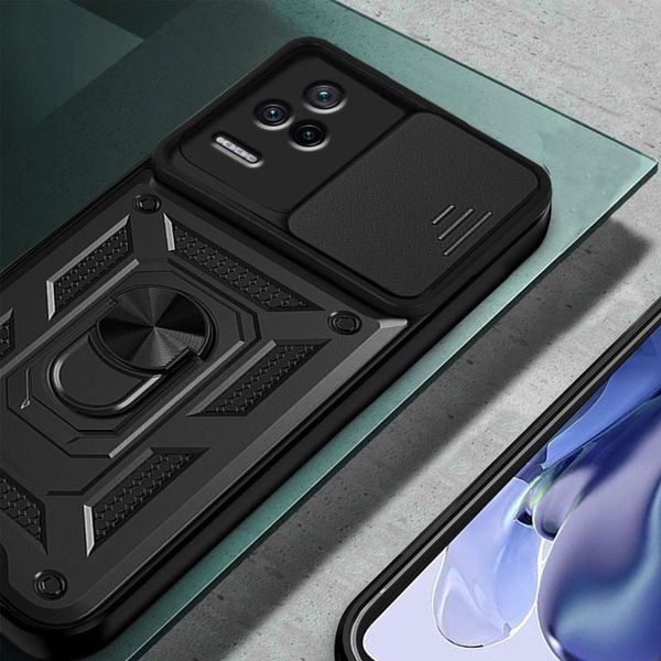 Ударостійкий чохол Camshield Serge Ring для Xiaomi Poco F4 Black 777-04568 фото