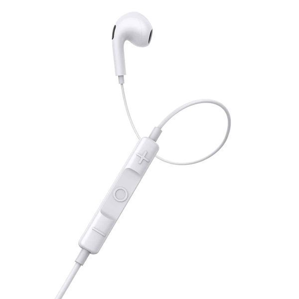 Навушники Baseus Encok 3.5mm lateral in-ear Wired Earphone H17 White 656-03918 фото