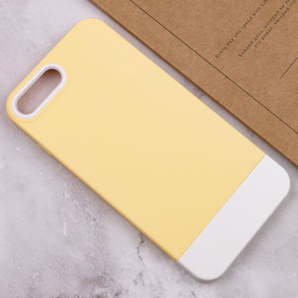 Чехол TPU+PC Bichromatic для Apple iPhone 7 plus / 8 plus (5.5") Creamy-yellow / White 555-03901 фото
