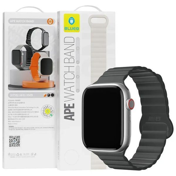Ремінець BlueO Magnetic Silicone для Apple Watch 42(ser.1-3)/44/45/46/49mm Black 212-01783 фото