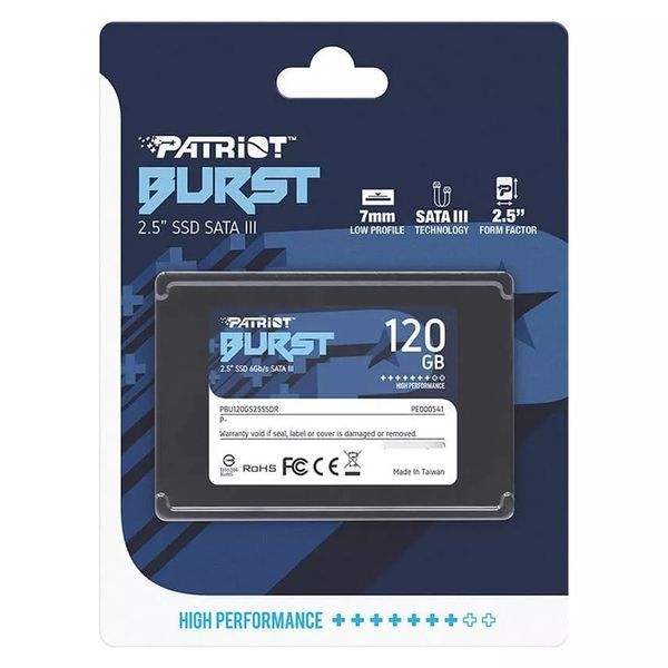 Накопитель SSD Patriot Burst Elite 120GB 2.5" 7mm SATAIII TLC 3D PBE120GS25SSDR фото
