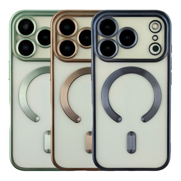 Чохол TPU Metallic Chrome Full Camera with Magsafe для iPhone 17 Pro Max Chrome Silver 214-04624 фото
