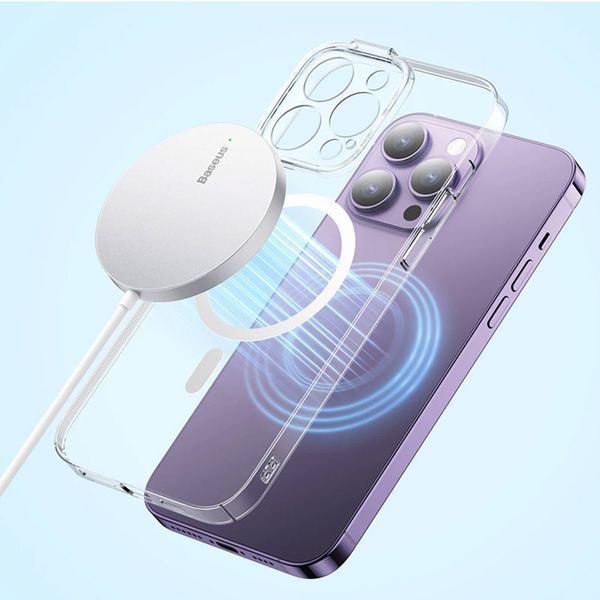 БЗУ Baseus Simple Mini3 Magnetic Wireless Charger 15W (CCJJ0400) Silver ILSO-00000063648-2 фото