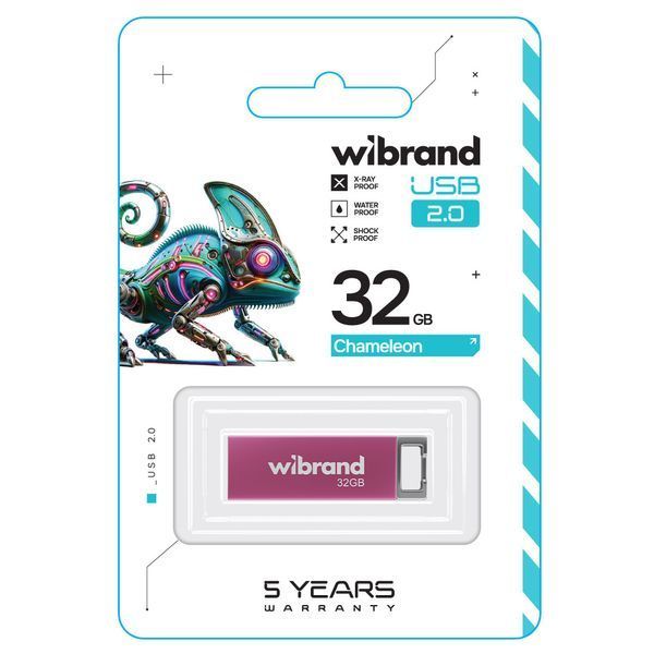 Флеш-накопичувач Wibrand USB 2.0 Chameleon 32Gb Pink WI2.0/CH32U6P фото