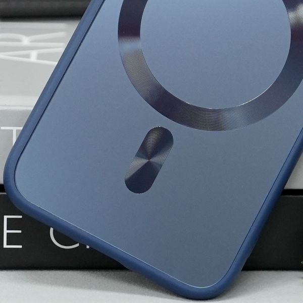 Чехол TPU+Glass Sapphire Midnight with MagSafe для Apple iPhone 15 (6.1") Deep navy 656-08568 фото