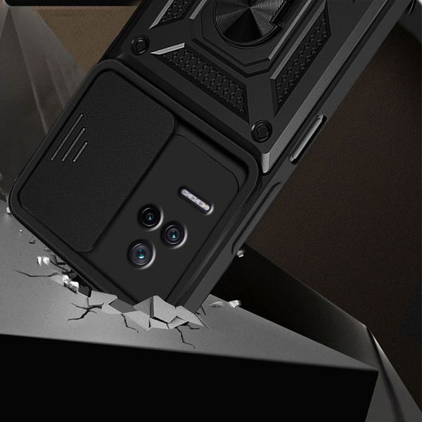 Ударостійкий чохол Camshield Serge Ring для Xiaomi Poco F4 Black 777-04568 фото