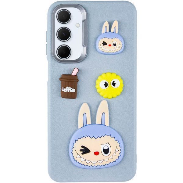 Чохол TPU Leather Toys для Samsung Galaxy A25 5G Labubu / Blue 555-00927 фото