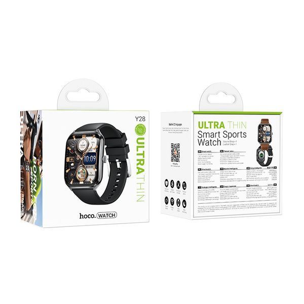 Смарт-годинник HOCO Y28 AMOLED 49mm. 200 mAh. IP67 Smart sports watch (call version) Black 6942007648479 фото