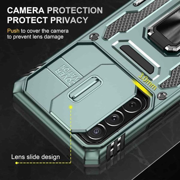 Ударостійкий чохол Camshield Army Ring для Samsung Galaxy A33 5G Light Green 777-05135 фото