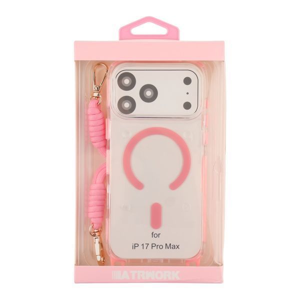 Чохол TPU+PC LanyardCase with MagSafe для iPhone 17 Pro Max Pink 2020000499817 фото