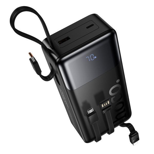 Power Bank Hoco J156B Founder 30000mAh 22.5W+PD20W (with cable Type-C+Micro+Lightning+USB) Black 216-00169 фото