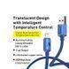Кабель Baseus Crystal Shine Series Fast Charging Data Cable USB to iP 2.4A 1.2m Blue CAJY000003 фото 3