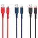 Кабель HOCO X59 USB to Type-C 3A, 1m, nylon, TPE connectors, Blue 6931474744944 фото 4