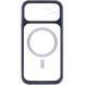 Чехол TPU+PC GETMAN Moon Clear with MagSafe для Apple iPhone 12 Pro Max (6.7") Blue 656-08446 фото 3