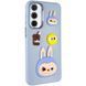 Чохол TPU Leather Toys для Samsung Galaxy A25 5G Labubu / Blue 555-00927 фото 1