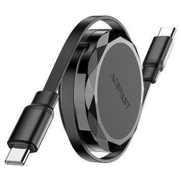 Кабель ACEFAST C13-03 USB-C to USB-C dual retraction charging data cable Black 6974316280132 фото