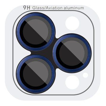 Защитное стекло Metal Classic на камеру для Apple iPhone 15 Pro (6.1") / 15 Pro Max (6.7") Dark Blue 204-00443 фото