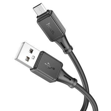 Кабель HOCO X101 Assistant silicone charging data cable Micro Black 6942007604055 фото