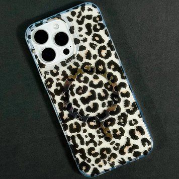 Чехол Transporent Case with Print Magnetic для iPhone Xr Leopard 214-04535 фото
