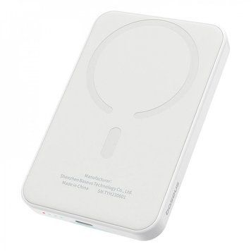 Power Bank Baseus Magnetic Mini 20W 5000mAh White P10022107223-00 фото