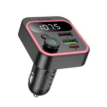 АЗП з FM-модулятором HOCO E85 Tiger PD20W+QC3.0 car BT FM transmitter Black 6942007634304 фото