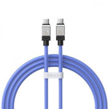 Кабель Baseus CoolPlay Series Fast Charging Type-C to Type-C 100W (1m) Blue CAKW000203 фото