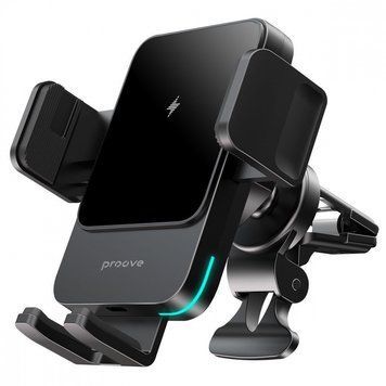 Автодержатель с Беспроводной Зарядкой Proove Sonic 15W black 656-02645 фото