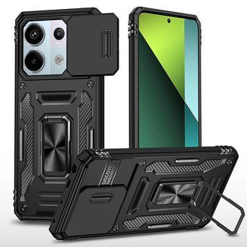 Ударопрочный чехол Camshield Army Ring для Xiaomi Poco X6 / Note 13 Pro 5G Black 777-04986 фото
