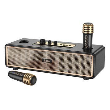Портативная колонка HOCO BS63 Graceful wireless dual-mic BT speaker, 10W*2, Black 6942007634458 фото