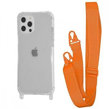 Чохол WAVE Clear Case With Strap для Iphone 12/12 Pro Orange 208-05219 фото