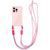 Чохол з шнурком TPU CrossBody with straps для iPhone 15 Pro (6.1") Pink 555-00455 фото