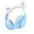 Наушники HOCO W42 Cat ears BT headphones Crystal Blue 656-00954 фото