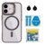 Чохол TPU+PC+Metal Stand Case with MagSafe and Camera Lenses для iPhone 16 Grey 214-03726 фото