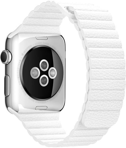 Шкіряний ремінець Leather Loop для Apple Watch 42/44/45/49 mm White 212-00914 фото