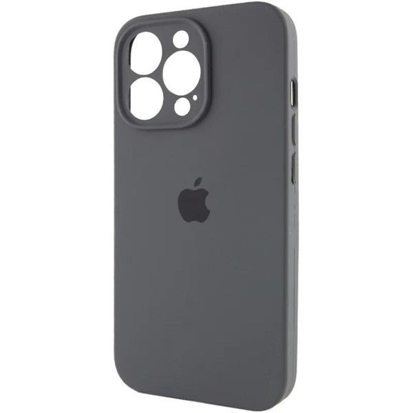 Силиконовый чехол с закрытой камерой для iPhone 14 Pro Dark Grey 666-00865 фото