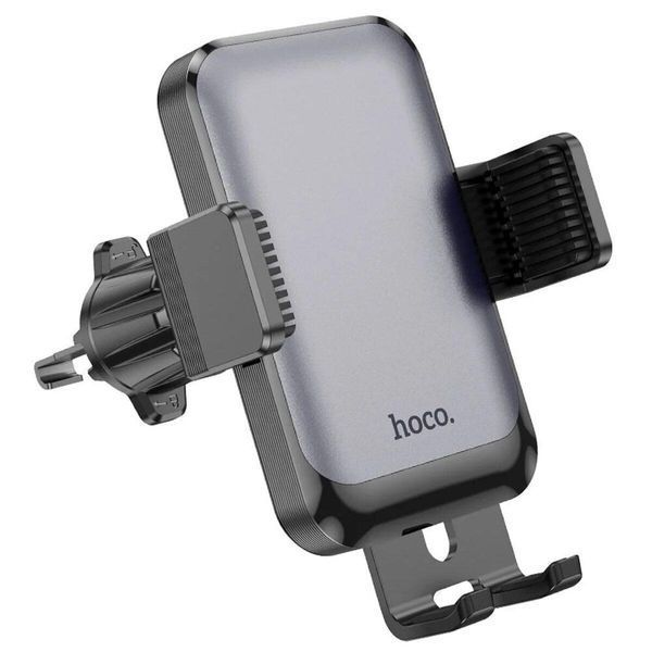 Тримач для мобільного HOCO H26 Rock push-type car holder(air outlet Black gray 656-00497 фото