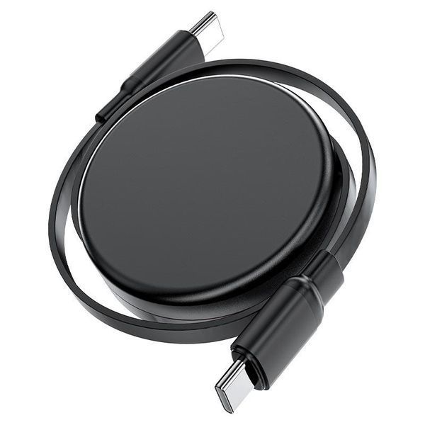 Кабель ACEFAST C13-03 USB-C to USB-C dual retraction charging data cable Black 6974316280132 фото