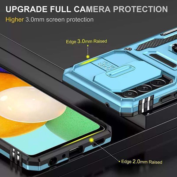 Ударостійкий чохол Camshield Army Ring для Samsung Galaxy A33 5G Light Blue 777-05136 фото